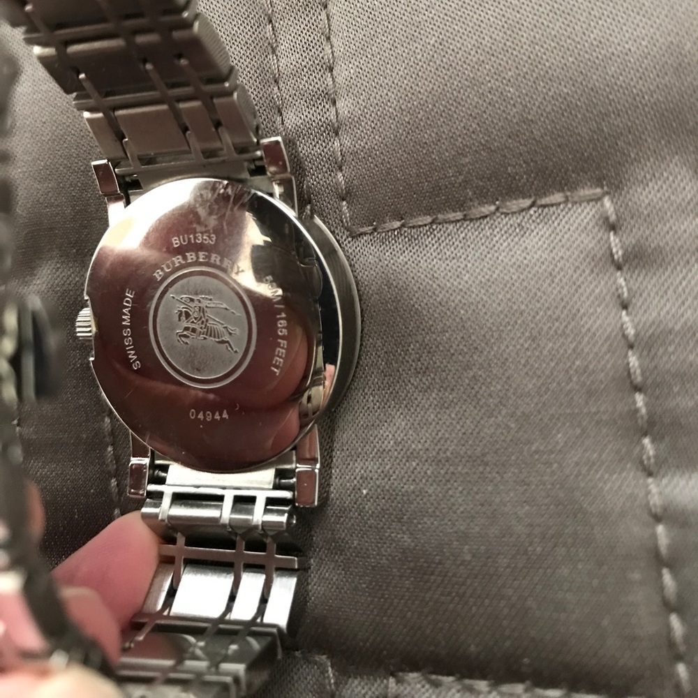 Burberry Check Stamped Stainless Steel Watch - Picture 4 of 6
